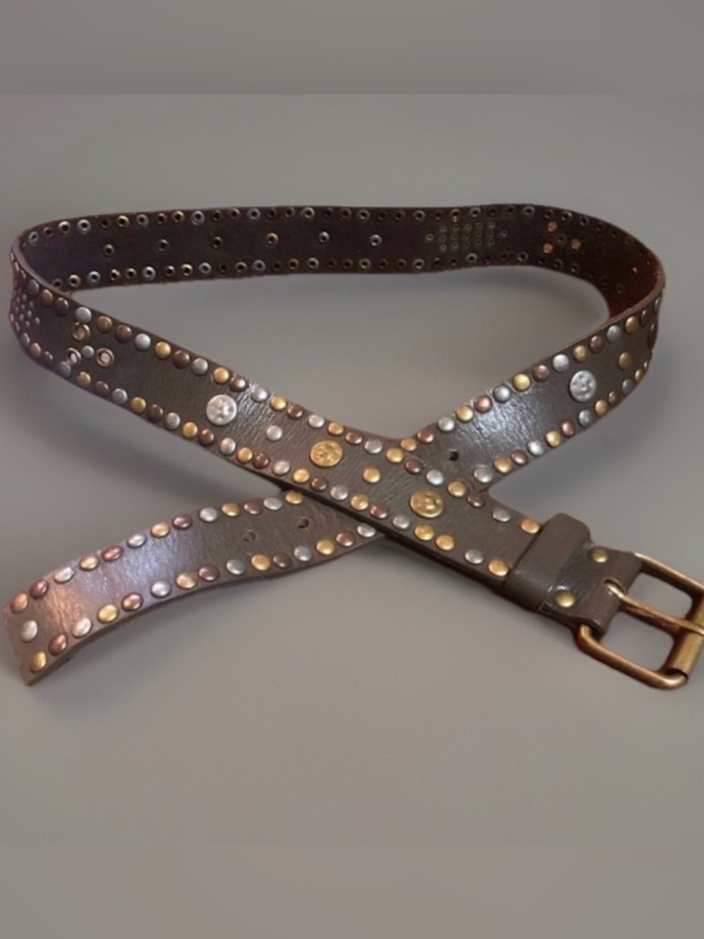 VINTAGE 1980'S STUDDED LEATHER BELT